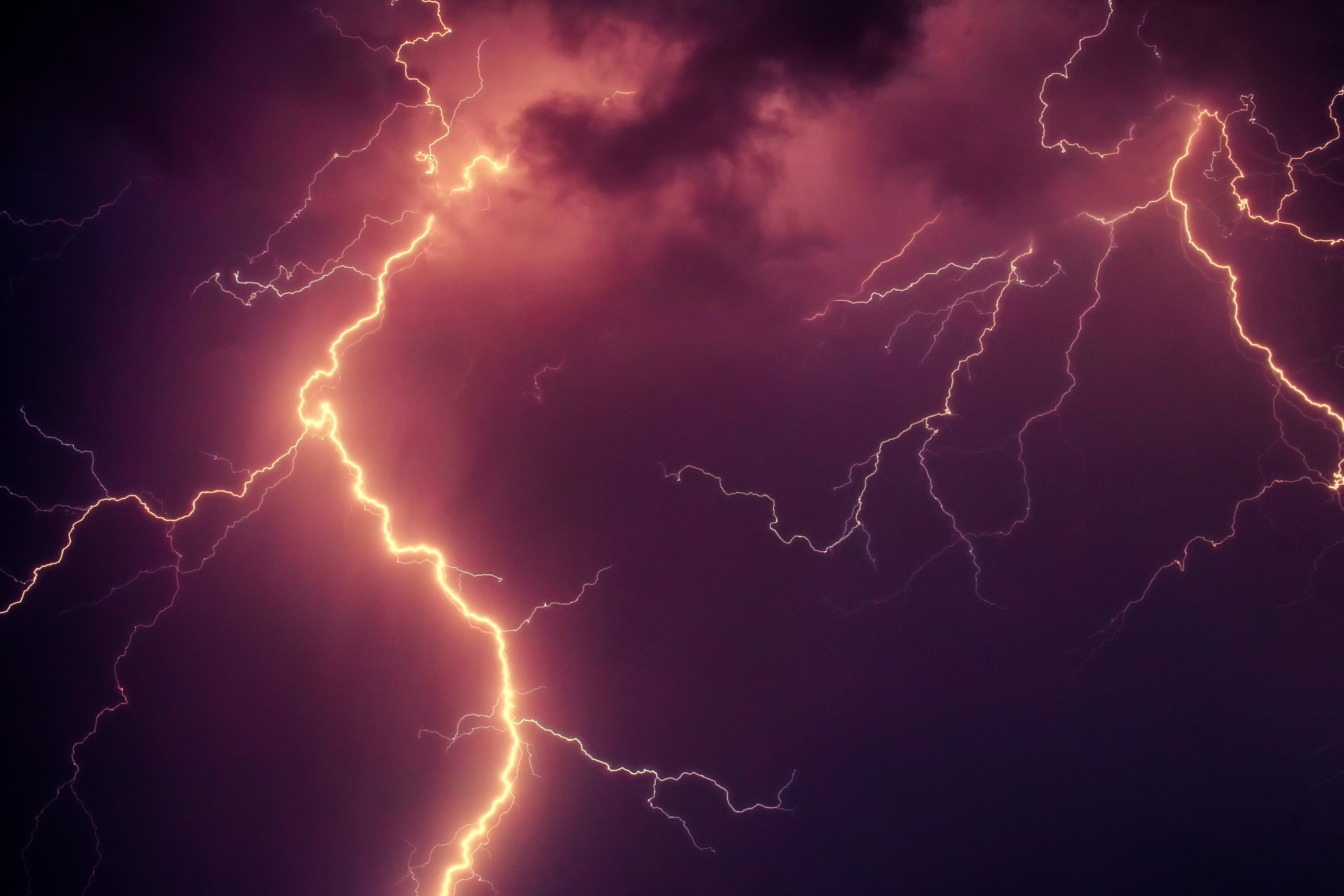 Modern lightning over skyline